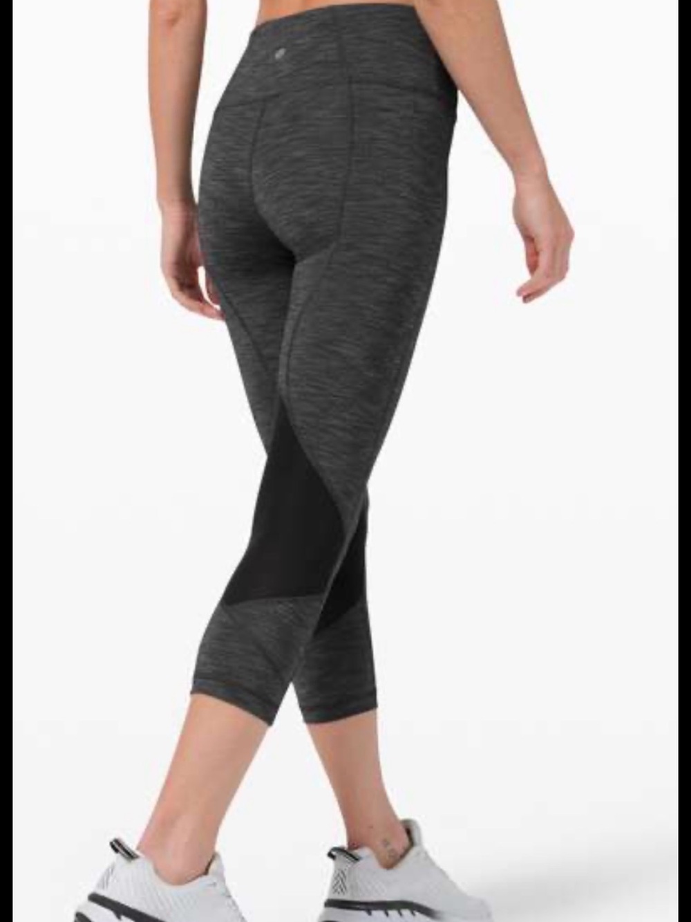 lululemon athletica Black Heather & Black Paneled Leggings